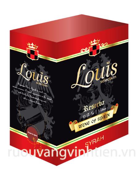 Hộp rượu vang Louis Selection Syrah Tây Ban Nha, 3 lít, 13,5% Vol