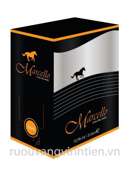 Vang Marcello Italy, hộp 3 lít, 13,5% Vol, thùng 4 hộp