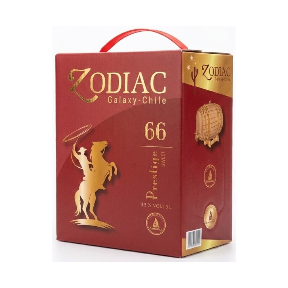 Hộp rượu vang ngọt Zodiac Galaxy-Chile 66, 3 lít, 11,5%