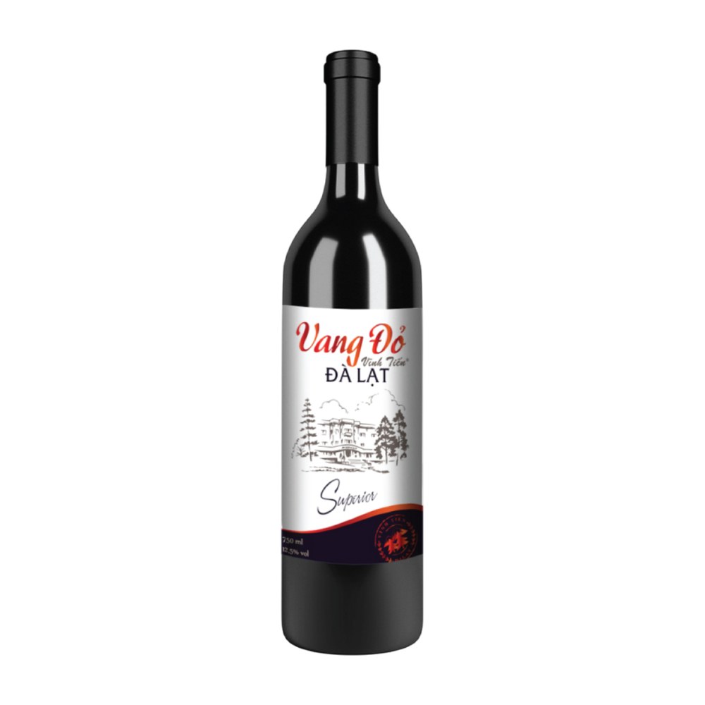 Vang đỏ Superior 750ml 12,5% Vĩnh Tiến Đà Lạt